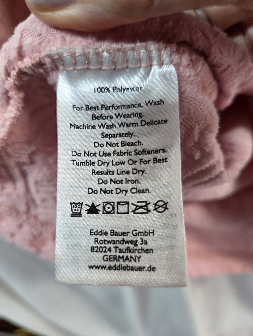 Eddie Bauer Dusty Pink Textured Half-Zip Fleece - Picture 6 of 6
